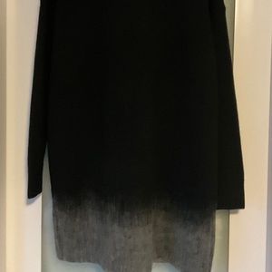 Lord and Taylor.Lovely black cardigan with grey felt on the hem